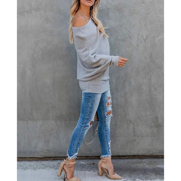 ✦NEW Off Shoulder Batwing Sleeve Sweater Top✦ - Picture 2 of 4